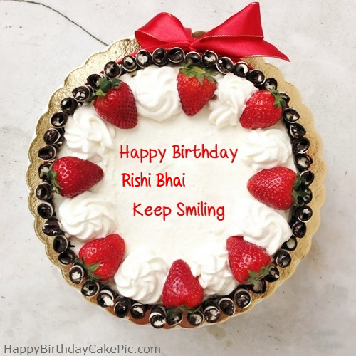 ️ Happy Birthday Cake For Girlfriend or Boyfriend For Rishi Bhai